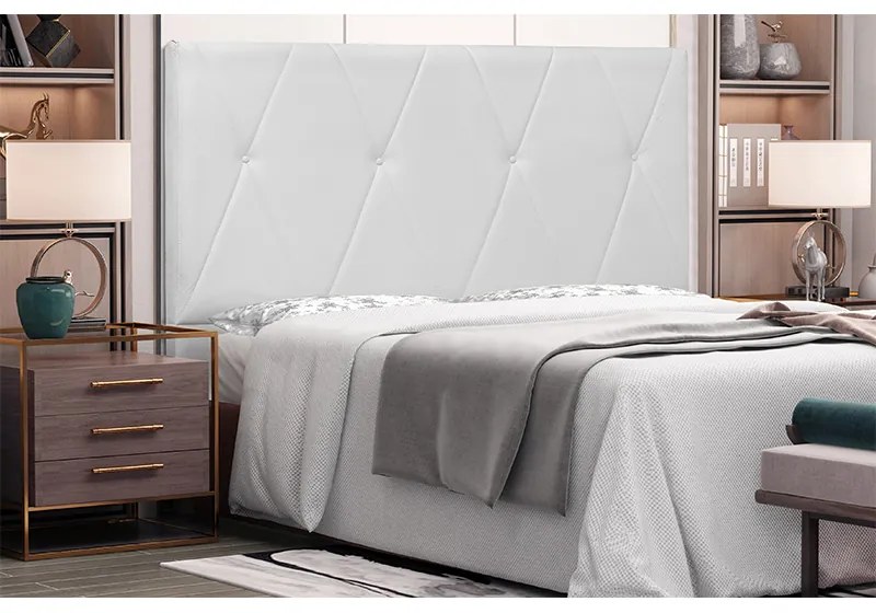 Cabeceira Cama Box Casal 140cm Aquilla Corano Branco - Sheep Estofados - Branco