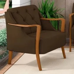 Kit 2 Poltronas Decorativas para Sala de Estar Capitonê Lapa Z32 Velud