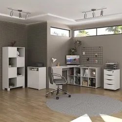 Conjunto Escritório Home Office 4 Peças Mity A06 Branco - Mpozenato