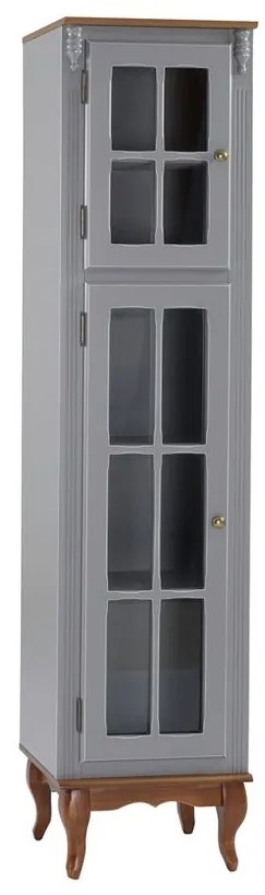 Paneleiro Cozinha 2 Portas Vidro Hannover - Wood Prime NL 31959
