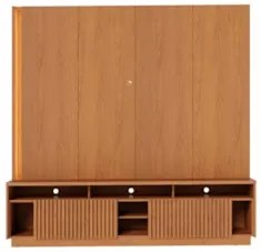 Estante Painel TV 75 Pol Com LED 200cm Mafra Freijó C05    - Mpozenato