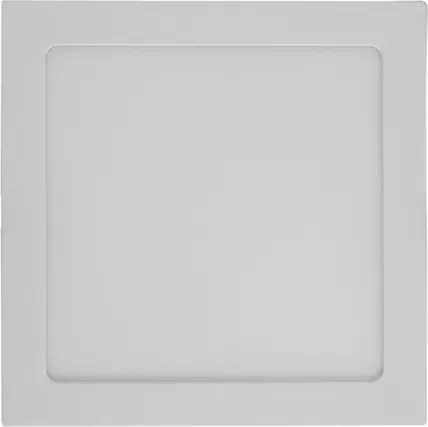 Plafon Led De Embutir Quadrado Branco 18W Panel - LED BRANCO QUENTE (3000K)