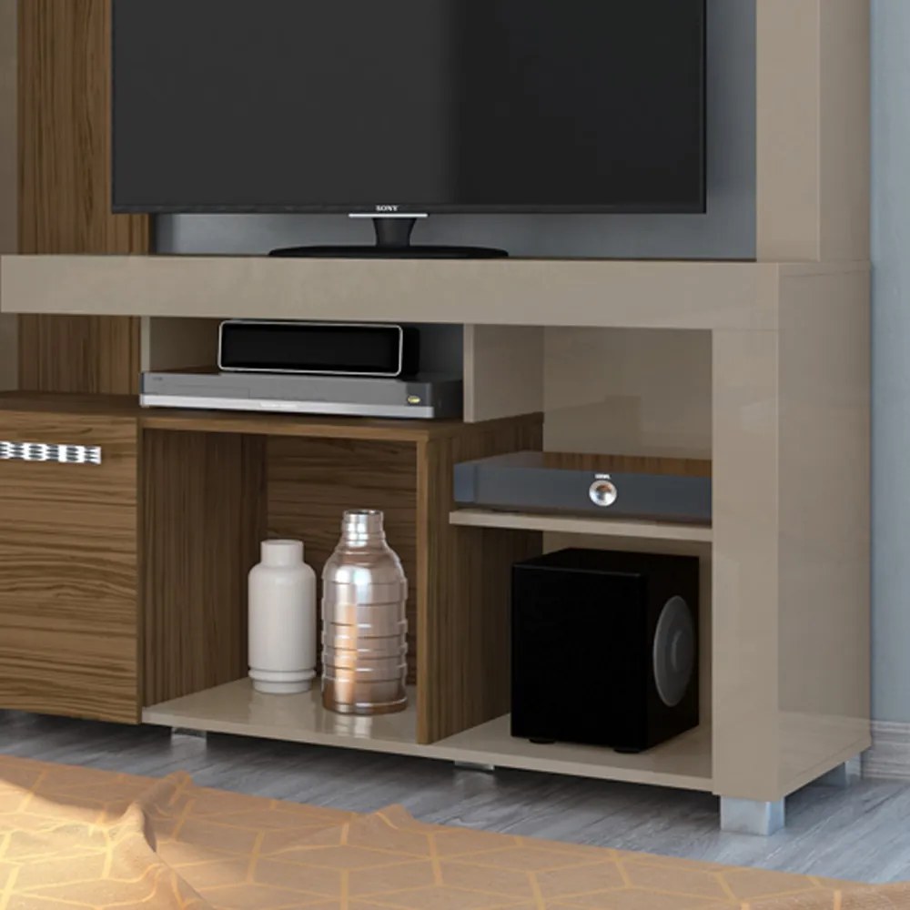 Estante de TV 50 Pol 136cm Sala de Estar Mervan Fendi/Naturale M20 - D'Rossi