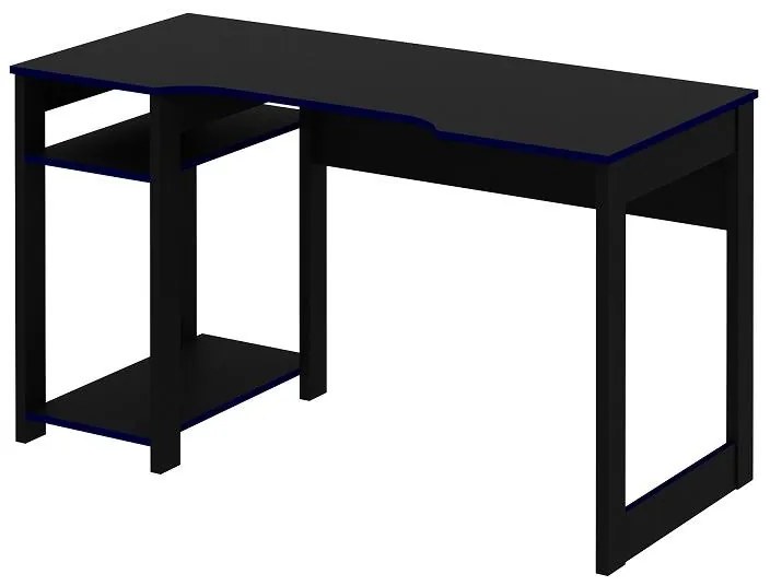 Mesa Gamer Escrivaninha Tecno Reversível Preto Azul