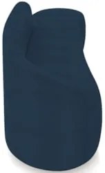 Sofá 4 Lugares Para Sala 220cm Orgânico Wendi Boucle Azul I01 - Mpoze