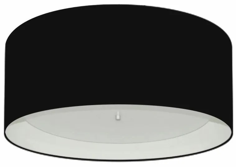Plafon Para Dormitório Cilíndrico SD-3161 Cúpula Cor Preto Branco