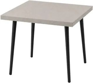 Mesa Jantar Quadrada Safira 70cm MDF Camurça Pés Pretos