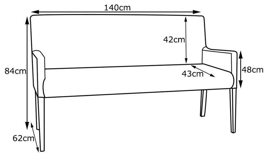 Poltrona 2 Lugares Liverpool PU Sintético Branco G15 - Gran Belo