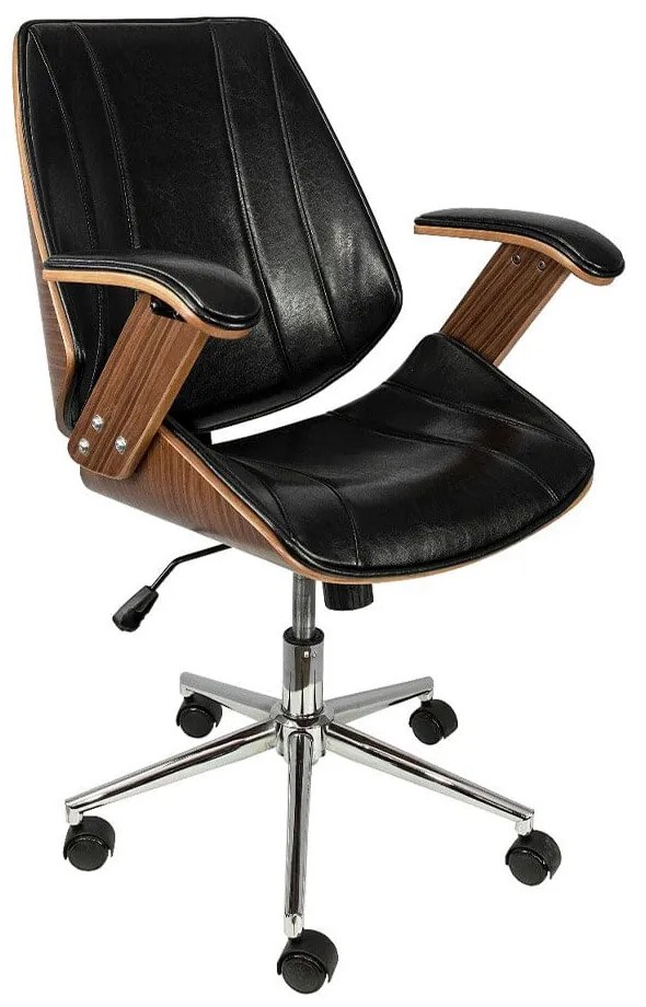 Cadeira de Escritório Lisboa Giratória Baixa - Preto