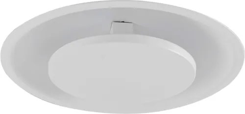 Plafon Led De Embutir Aluminio Branco 24W 127V 2700K Iris