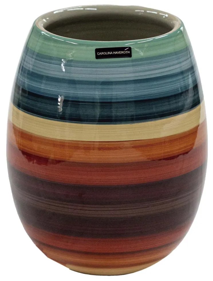Vaso Aberto P decorativo em Cerâmica Carolina Haveroth – Uyuni Alto Brilho Kleiner