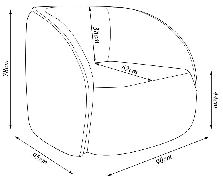 Poltrona Decorativa Sala de Estar Clarke Veludo Bege G45 - Gran Belo