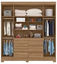 Guarda Roupa Casal 4 Portas 6 Gavetas Cadis D02 Amendola Touch - Mpoze