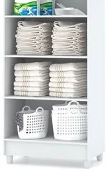 Armário Multiuso Cozinha Lavanderia 2 Portas Aline V02 Branco - Mpozen