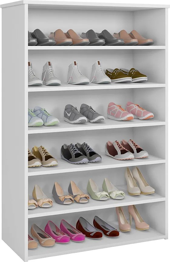 Sapateira Vertical 18 Pares 72cm Closet Organizador Melice Branco A01 - D'Rossi