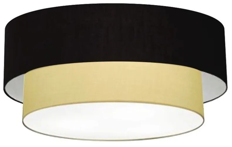 Plafon Para Quarto Cilíndrico SQ-3065 Cúpula Cor Preto Palha