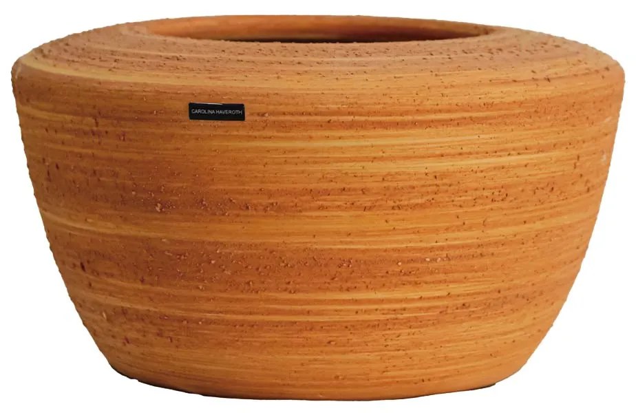 Vaso Bacia Boca Reta Pequena - Terra Cota