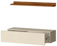 Bancada Suspensa e Prateleira 99cm Slat M20 Cinamomo/Off - Mpozenato