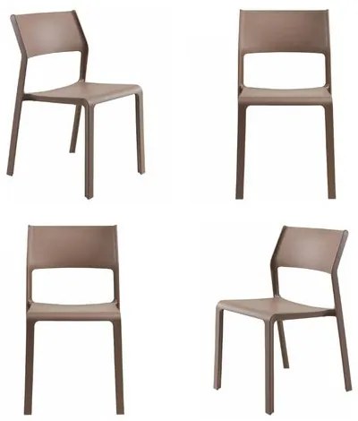 Kit 04 Cadeiras Mykonos Polipropileno Argila - 73344 Sun House