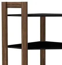 Estante de Canto Closet Multiuso 5 Prateleiras AZ1020 Nogal/Preto - Te