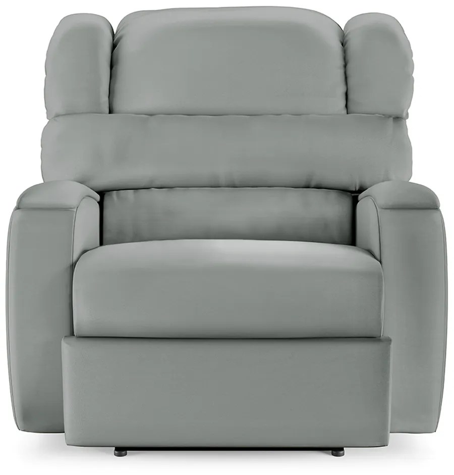 Poltrona do Papai Sala de Cinema Reclinável Kylie Power Touch Massagem USB PU Cinza G23