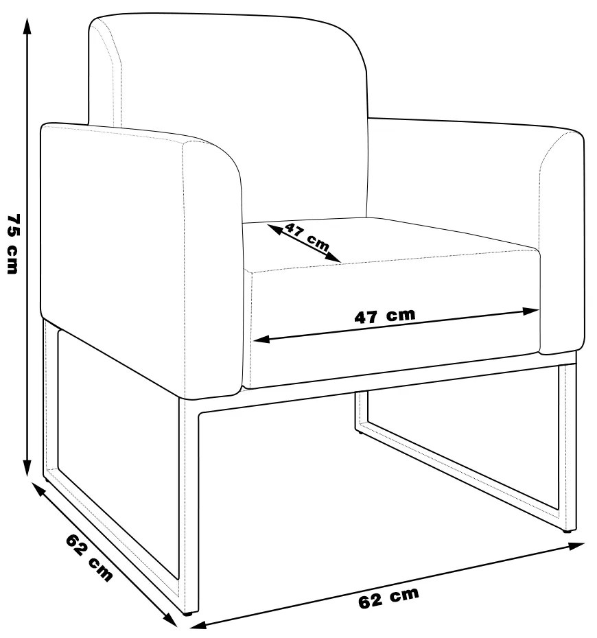 Kit 2 Poltronas Decorativas Isabella Base Industrial Linho Grafite/Dourado G19