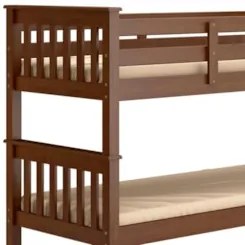 Beliche Solteiro Juvenil com Escada Móvel Bliss Z40 Castanho Acetinado