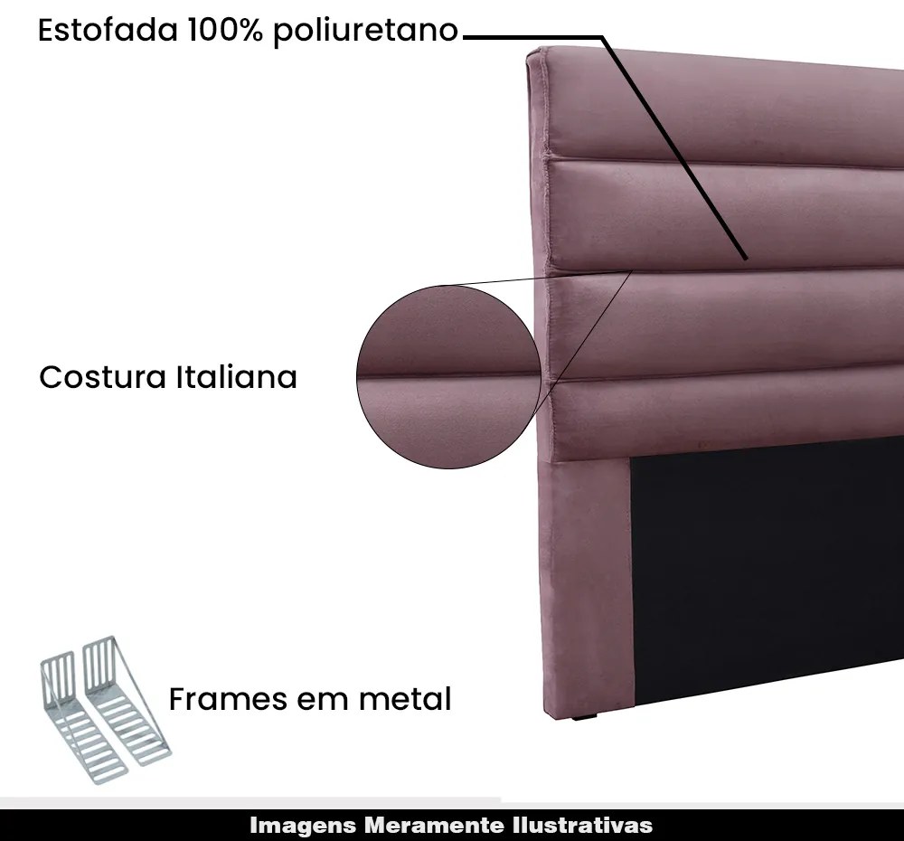 Cabeceira Decorativa 1,40M Guess Veludo Uva G63 - Gran Belo