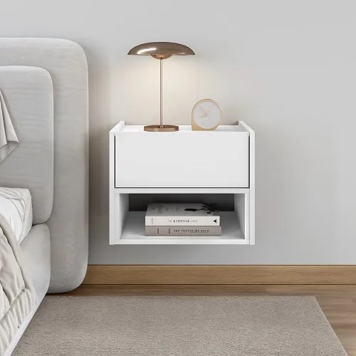 Mesa De Cabeceira Florença Branco - Casa D Móveis