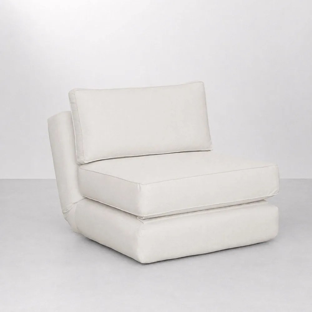 Sofá Cama Dobra Solteiro Mix Bege - 90cm
