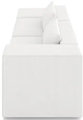 Sofá 4 Lugares 323cm Com Puff Esquerdo Fay Bouclê Branco Z55  - Mpozen