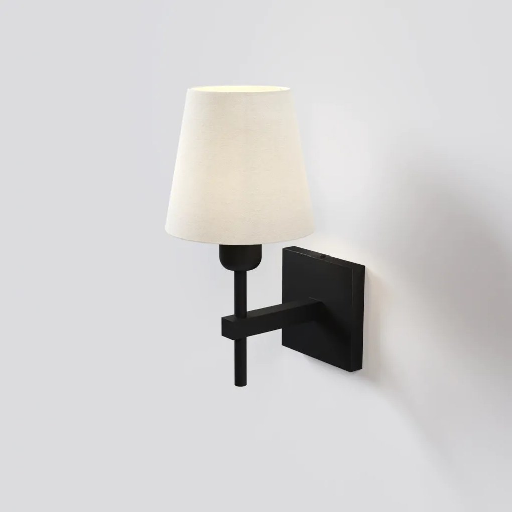 Arandela Tocha Small Cúpula Tecido 01Xe27 Mini Bulbo G45 - Qimporta Ar... (PRETO)