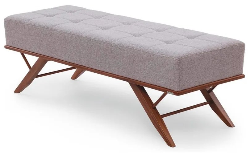 Recamier Athena Estofado Detalhe Costura em Quadriculado Estrutura Madeira Eucalipto