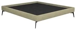 Cama Casal Queen com Cabeceira 165cm Pés Metálicos Elisa S05 Veludo Be