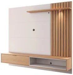Painel Bancada Suspensa para TV até 65 Pol. Ripado 180cm Tocantins Off
