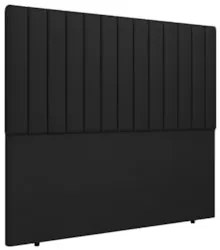 Cabeceira Cama Box Queen 160cm Estofada Plutus Sintético Preto Z04 - M