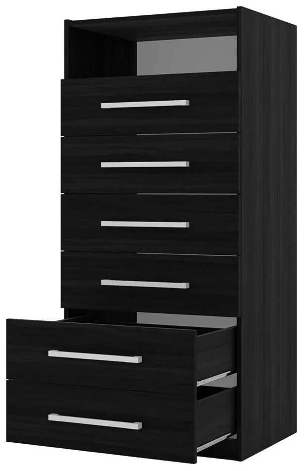 Cômoda Madri Multiuso Organização 6 Gavetas Premium Preto