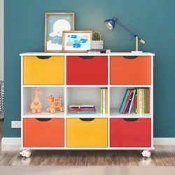 Kit 2 Nichos Organizadores com Rodízios Toys 6 Gavetas Q01 Branco/Colo