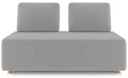 Sofá 2 Lugares 148cm Sala de Estar Rovier Veludo Cinza Z32    - Mpozen