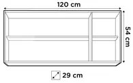 Armário Aéreo Honduras 03 Portas 120cm Branco - Lumil Móveis