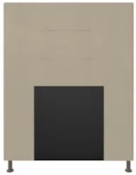 Cabeceira Cama Box Solteiro 90cm Safira Sintético Bege Z51 - Mpozenato
