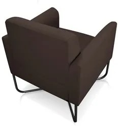 Kit 2 Poltronas Decorativas Base Industrial X Preta Maressa S06 Suede