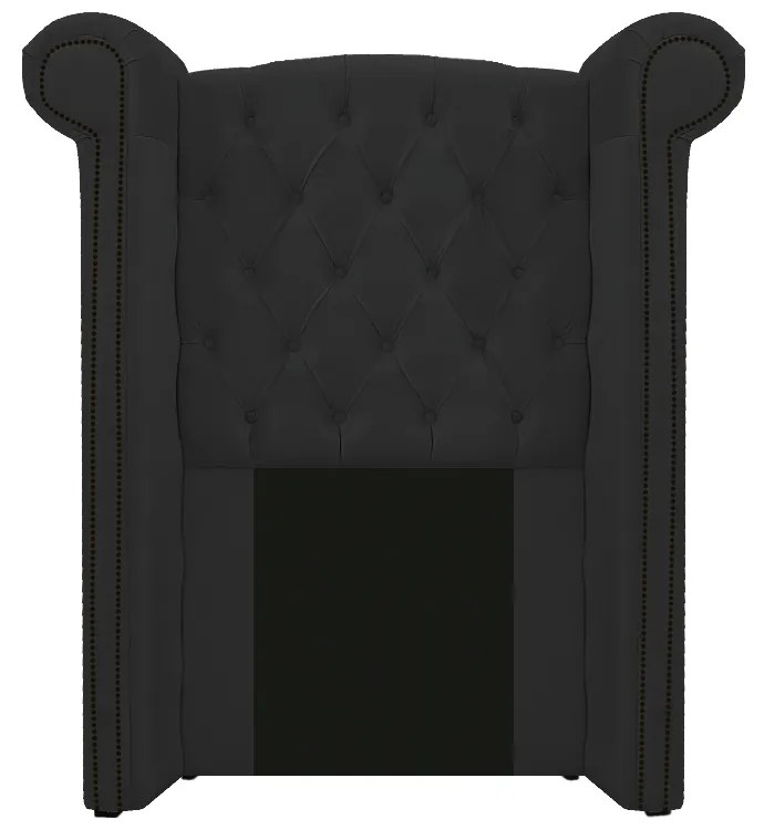 Kit Cabeceira e Calçadeira Veneza 100 cm Solteiro Corano Preto - ADJ Decor