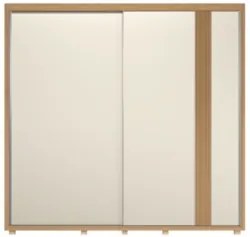 Guarda Roupa Casal 240cm 2 Portas Aline Flex A02 Off/Titanium - Mpozen