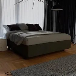 Base Box para Cama Casal 138x188cm Liz S05 Suede Bordado Cinza - Mpoze