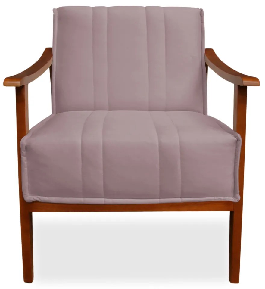 Poltrona Decorativa Vincenzza Veludo Crepe
