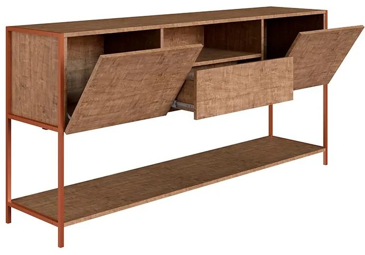 Balcão Buffet Multifuncional 3 Prateleiras - Vermont Cobre