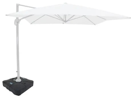 Ombrellone Ulisses Branco Susp com Base e Rodas 3 mts X 4 mts 69391 Sun House