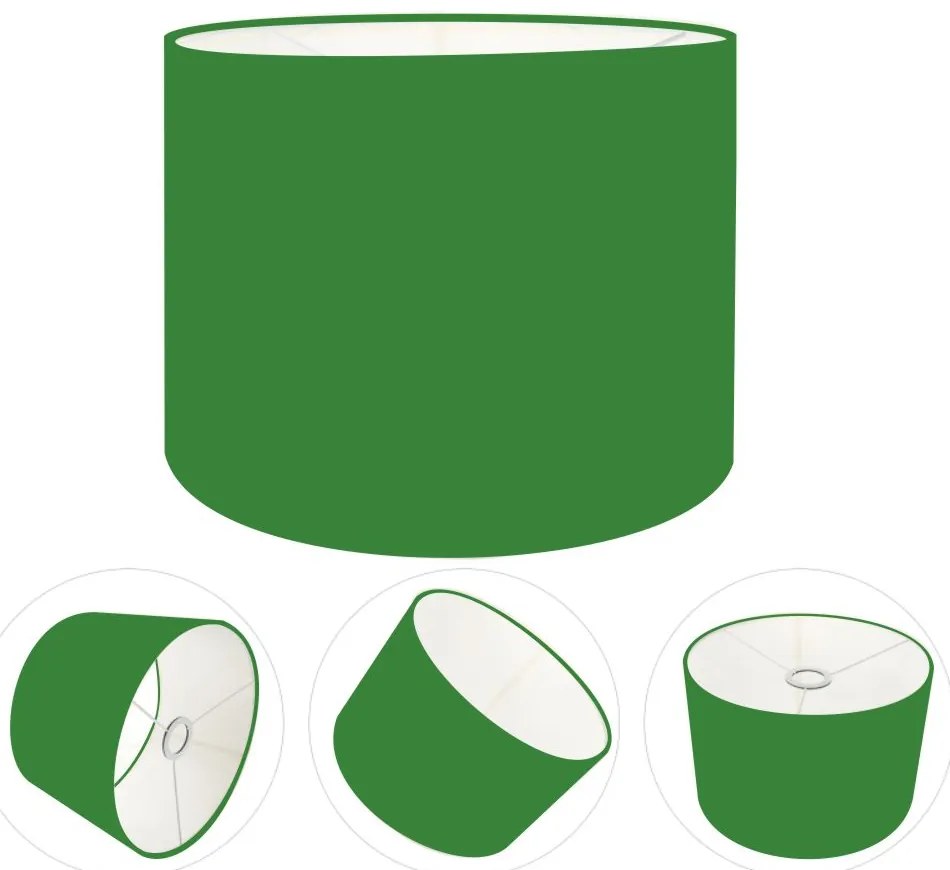 Cúpula Abajur Cilíndrica Cp-8014 Ø35x21cm Verde Folha