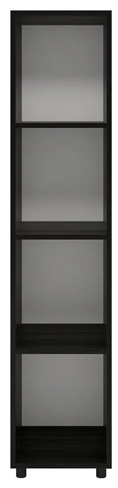 Estante Livreiro Armário Nichos Prateleiras Decoração Preto